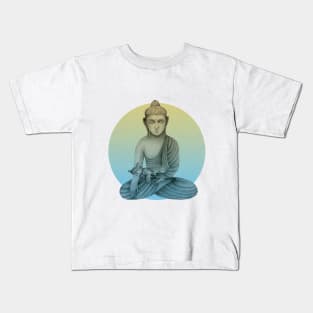 Buddha with cat 4 Kids T-Shirt